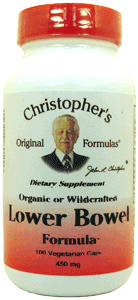 Dr. Christopher&rsquo;s Lower Bowel Vegetarian Suitable Not Certfied Kosher 100 Vegetarian Capsules